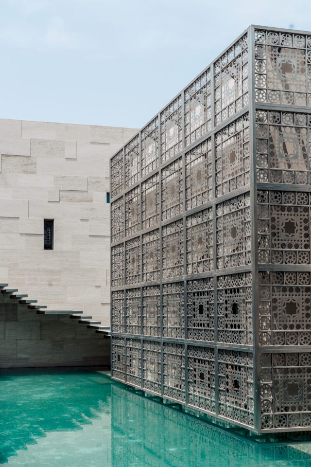 Central feature in the courtyard, RAK Art Foundation, Riffa, Kingdom of Bahrain, 2022