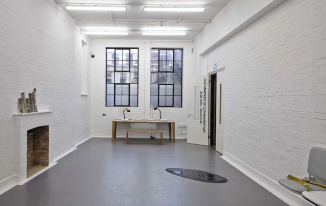 Installation view of "Geographies of Contamination" at Roberts Institute of Art, London, 2014