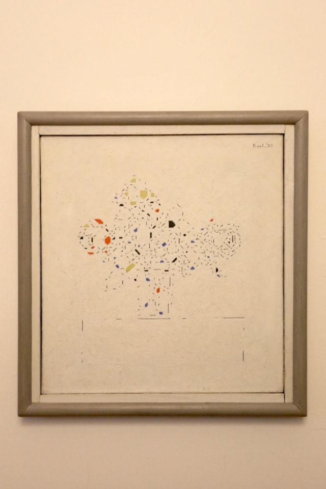 "Rozen" (oil on canvas 46X46cm), by Bart van der Leck, 1925