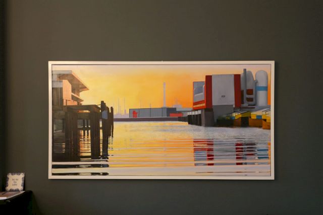 "Keilehaven" (oil on canvas 75X190cm), by Marja Zomer, 2009