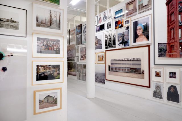 The Margulies Collection at the Warehouse, Photography Study Center Salon Wall featuring 213 works of vintage and contemporary photography hung salon-style, corner to corner and floor to ceiling in the renovated storage area.