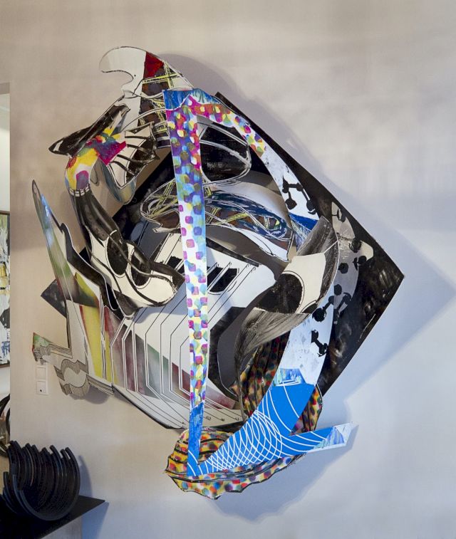 Frank Stella, The Prophet, 1990 Painted Aluminium, 180 x 180 x 65 cm