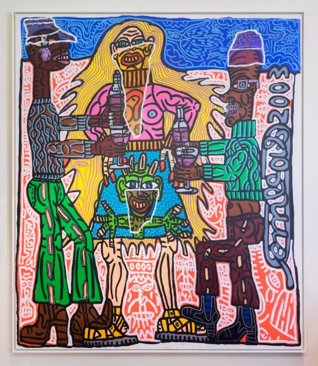 Robert Combas, Goutons Le Bon Vin, 2003 Acryl on Canvas, 218 x 185 cm