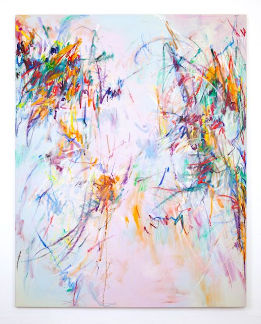 Xiyao Wang, Happy New Year no.1, 2021, Acrylic, oil stick on canvas, 190 × 150 cm