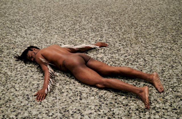 CARLOS MARTIEL, Stampede, 2017 (performance still). The Museum of Fine Arts Houston (MFAH), Houston, USA. Photo: Michael Duke