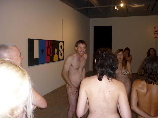 STUART RINGHOLT, Preceded by a tour of the show by artist Stuart Ringholt, 6–8pm. (The artist will be naked. Those who wish to join the tour must also be naked. Adults only.), 2011–ongoing Gallery tour and drinks, Institute of Modern Art, Brisbane, March 2011. Photographer: unknown. © Stuart Ringholt. Courtesy of the artist