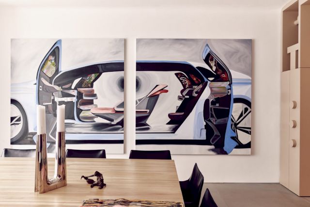 Kensington, London, 2021; Frieda Toranzo Jaeger, Deep adaptation on Audi Aicon 2020, costume design by H. Memling, 2019. Photo by Michael Sinclair