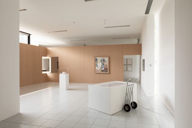 (l-r) GREGOR SCHNEIDER, Linke Titte, 1994. Private Collection Wyc; RIK WOUTERS, Salon Bij Georges Giroux, 1912. Museum Dhondt-Dhaenens; ELMGREEN & DRAGSET, Powerless Structures, Fig. 230, 2002. Private Collection Wyc. Photo: Rik Vannevel
