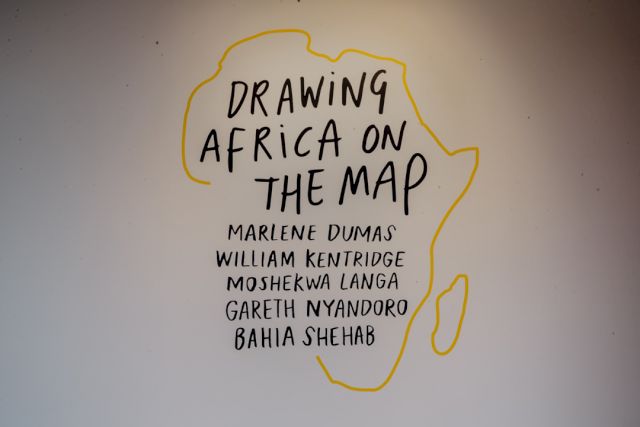DRAWING AFRICA ON THE MAP (installation view), Quetzal Art Center, Portugal, 2018. Photo: Lais Pereira