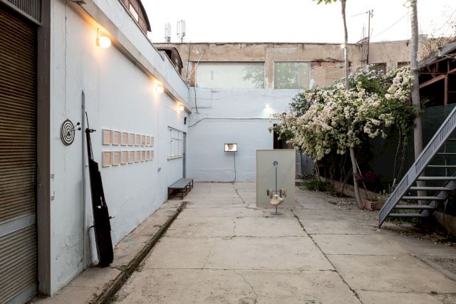 A Cloud Passing Over Cairo, 2019 (installation view) with works by GLAVKOS KOUMIDES; BROOMBERG & CHANARIN and PHANOS KYRIACOU. Photo: Antonis Minas
