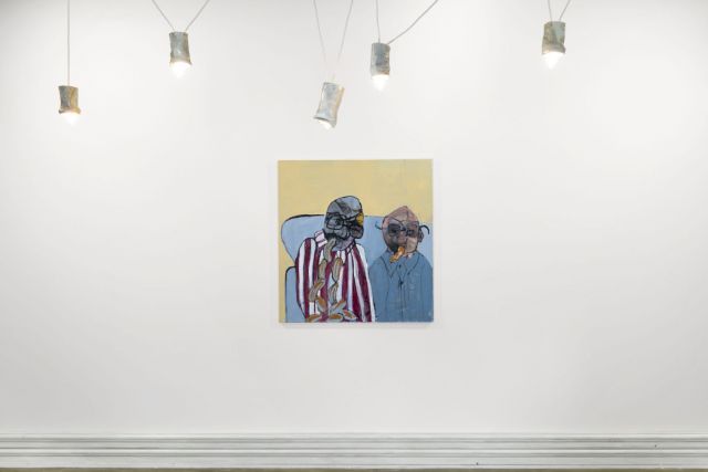 JOSEPHINE WOOD, Sausage friends, 2015; CLARE KENNY, Don’t String me along, 2019. Photo: Viktor Kolibal