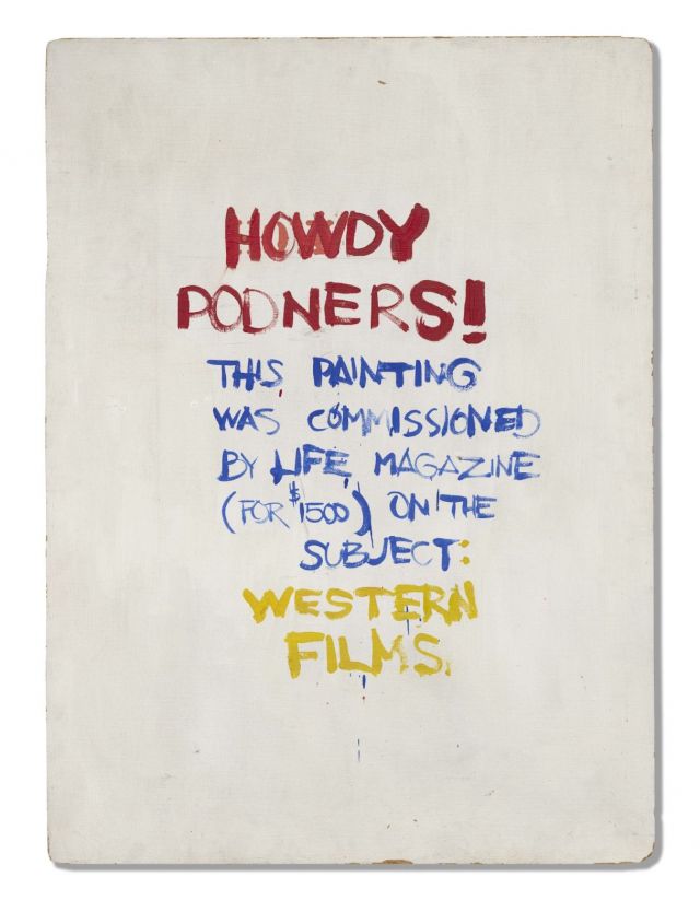 GENE BERRY, Howdy Podners !..., 1960. LeWitt Collection, Chester, Connecticut, USA