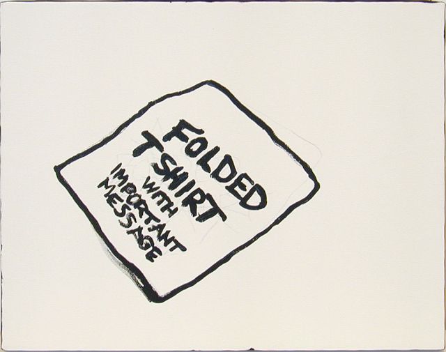 GENE BEERY, Extraordinary Message Tee, 2002. LeWitt Collection, Chester, Connecticut, USA