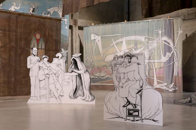 JIM SHAW, The Wig Museum, 2017 (installation view). Courtesy The Marciano Art Foundation. Photo: Robert Wedemeyer