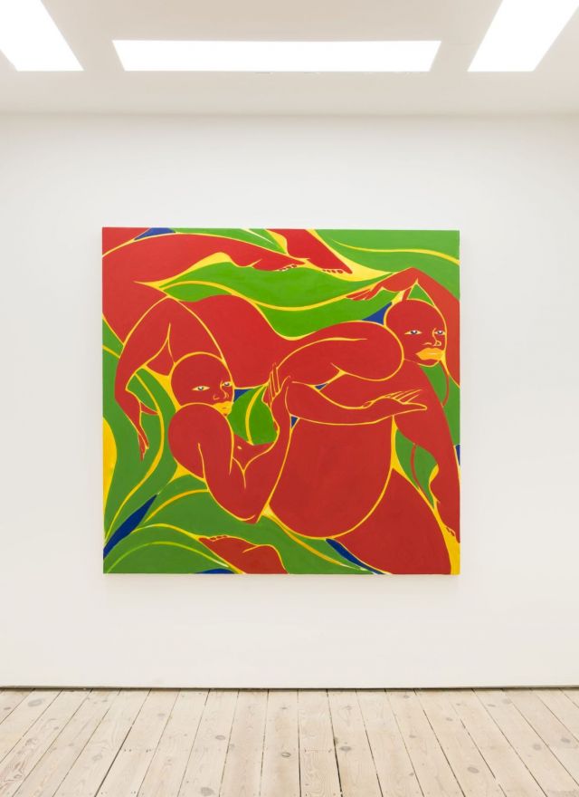 TUNJI ADENIYI-JONES, Red Twins III (installation view), 2018