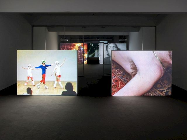 (l–r) CHARLES ATLAS, Hail the New Puritan, 1985/86; WOLFGANG TILLMANS, Heartbeat / Armpit, 2003. (installation view). Photo: Simon Vogel, Cologne