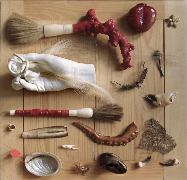 Works and found objects. Photo: Yvonne Roeb