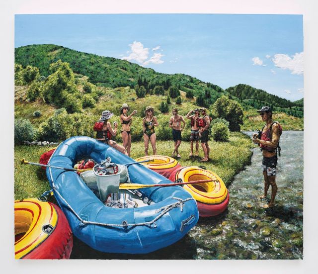 JOEY WOLF, Beers on the river, 2017