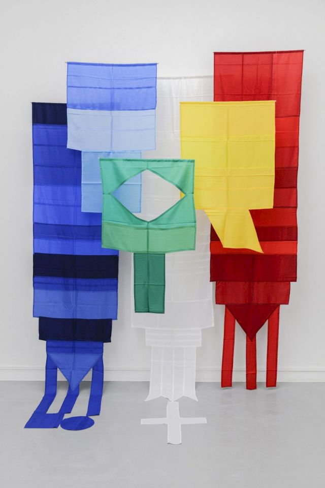 ANDREA CANEPA, Untitled (Flags), 2014 (installation view). Photo: © Pascal Vanneau