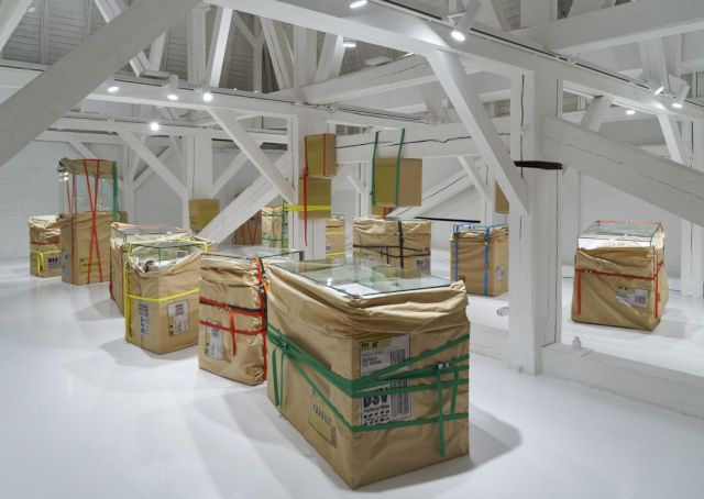 Installation View "Jewellery by Artists: From Picasso to Koons" at the Cupola Hall of the Latvian National Museum of Art