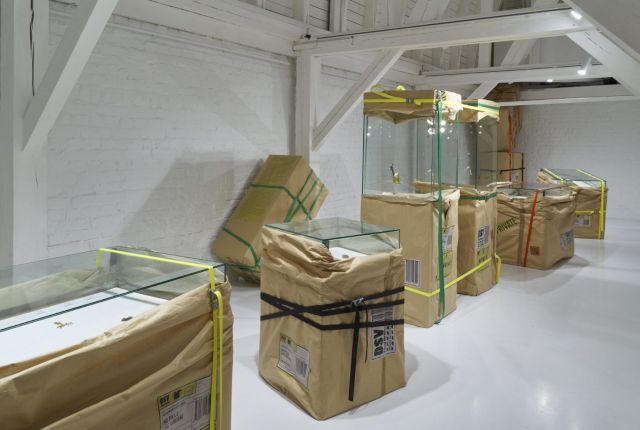 Installation View "Jewellery by Artists: From Picasso to Koons" at the Cupola Hall of the Latvian National Museum of Art