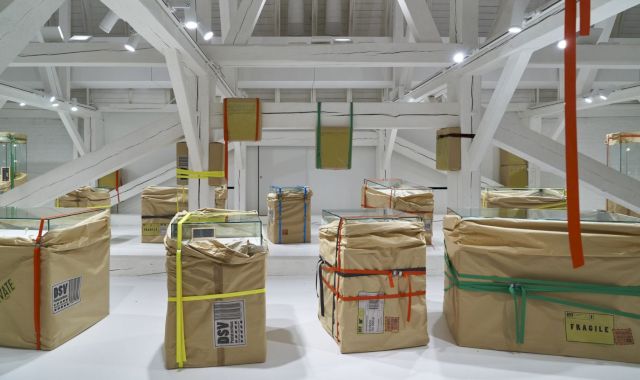 Installation View "Jewellery by Artists: From Picasso to Koons" at the Cupola Hall of the Latvian National Museum of Art