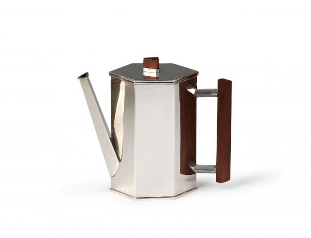 A Milan silver coffee pot