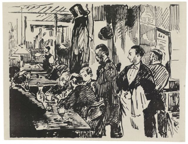 ÉDOUARD MANET, Le Café (Deuxième planche), 1874