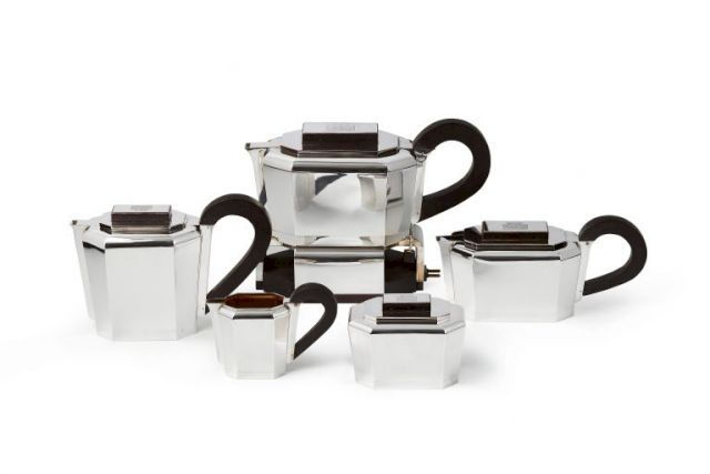 A Parisian Art Deco silver coffee and tea service