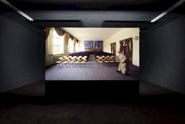 ASLAN GOISUM, People of No Consequence, 2016 (video still). Installation view: ASLAN GOISUM, All That You See Here, Forget, 2018, Emalin, London