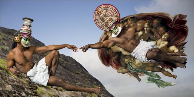 VIVEK VILASANI, Before One Shore And Several Others (After Michaelagelo's (Creation Of Adam), 2009