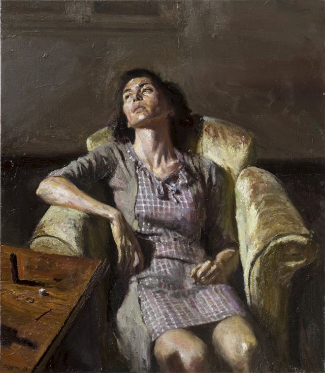 Giorgos Rorris, Androniki, 2013, oil on canvas, 75 x 65 cm, The Sotiris Felios Collection. Photo: Vaharidis Studio