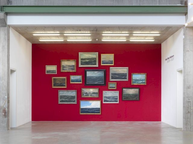 HANS-PETER FELDMANN, Sea Paintings (installation view at Philara Collection), 2017. Courtesy the artist. © VG Bild-Kunst, Bonn 2018. Photo: Achim Kukulies