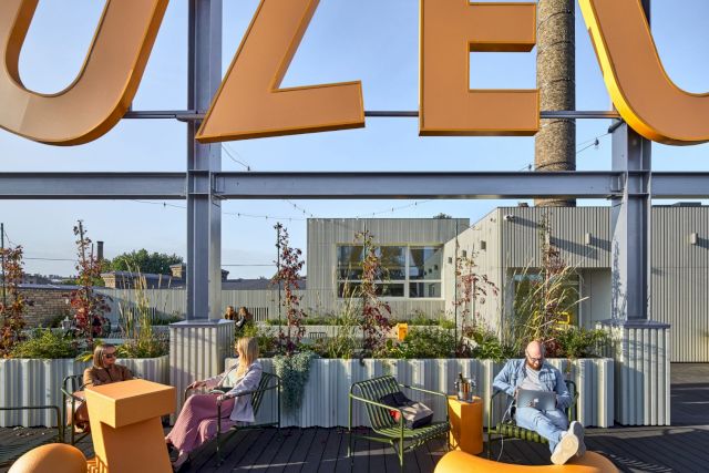 The Rooftop Terrace. A green oasis in the middle of Riga, and the perfect spot for sunset-watching. Photo: Norbert Tukaj