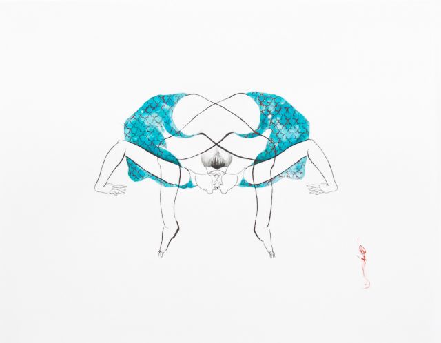 Hayv Kahraman, Not Quite Human Drawing 12, 2019, Watercolour and ink on paper, 22 x 32 cm