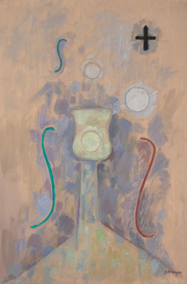 Janina Kraupe, Transmutations II, 1984, oil paint on canvas, 104 x 70 cm.