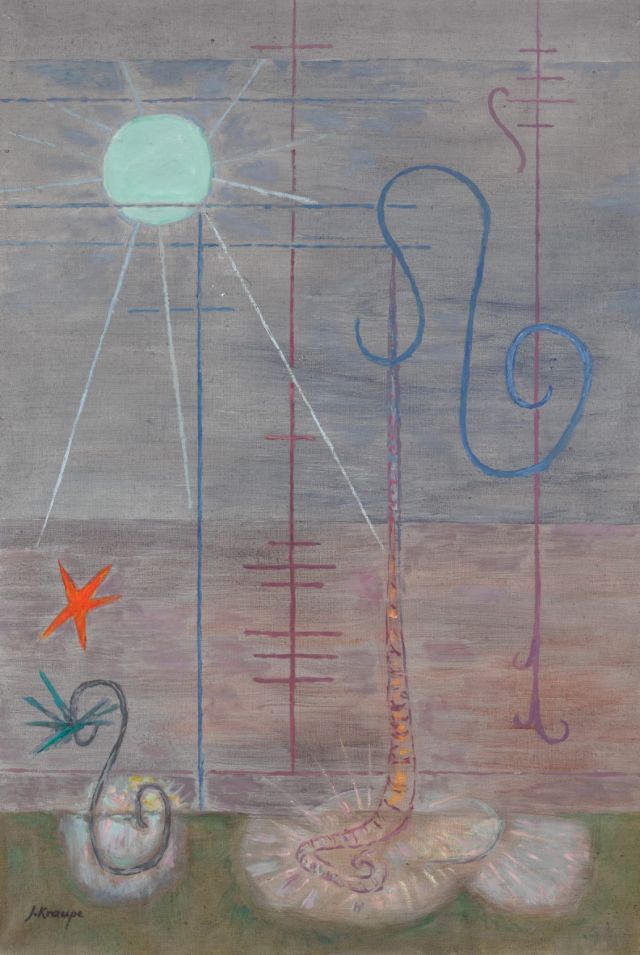 Janina Kraupe, Transmutations XI, 1984, oil paint on canvas, 104 x 70 cm