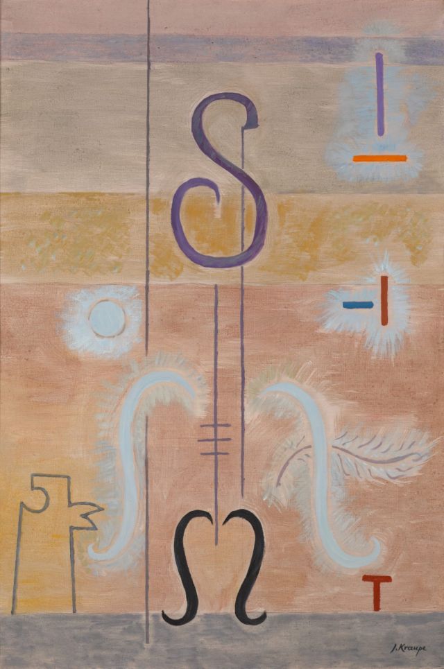 Janina Kraupe, Transmutations XII, 1984, oil paint on canvas, 104 x 70 cm