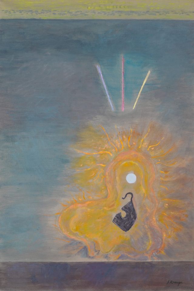 Janina Kraupe, Transmutations XV, 1984, oil paint on canvas, 104 x 70 cm