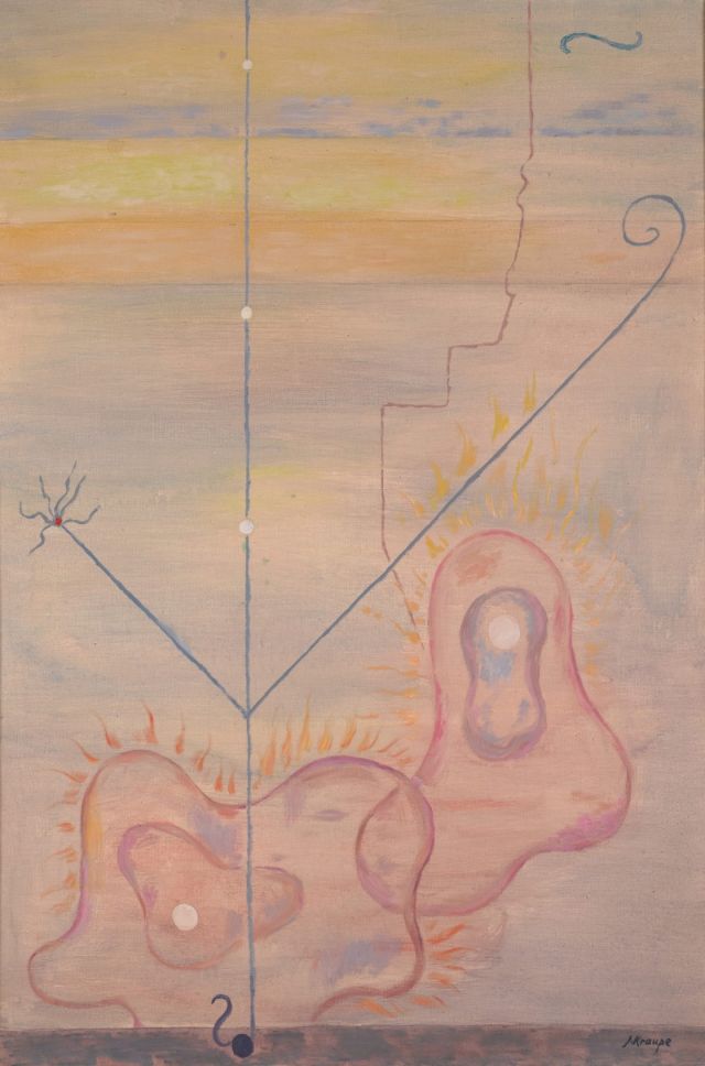 Janina Kraupe, Transmutations XVI, 1984, oil paint on canvas, 104 x 70 cm
