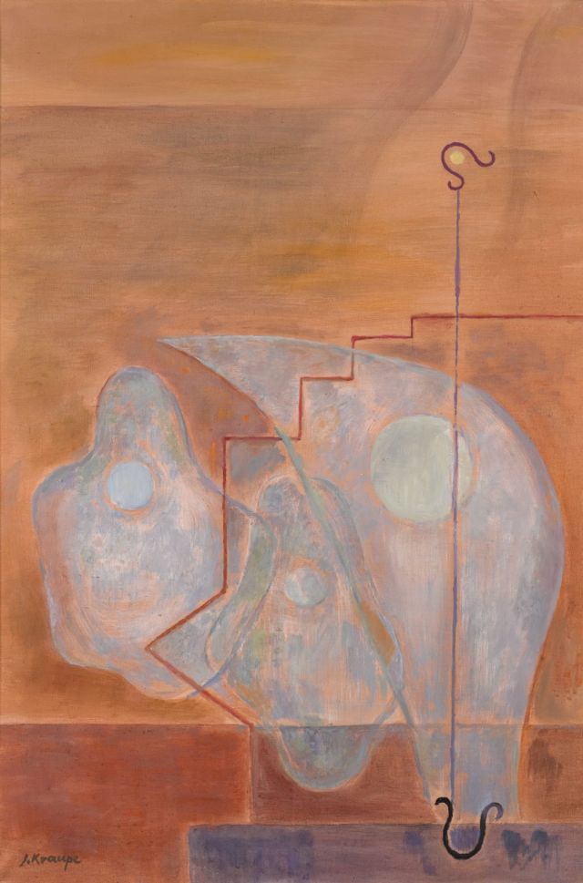 Janina Kraupe, Transmutations XVII, 1984, oil paint on canvas, 104 x 70 cm