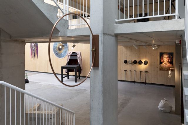 Installation view, Tom Dale, Chris Soal, Peter Holst Henckel, Maurice Mbikayi, Philippe Assalit. Mert Avadya, Studio Rolf.Fr, Jose Vera Matos, Mark Wagner, Tanja Boukal, Piet Van, Otis Laubert, Carlos Aires, Jorge Perianes.Image: Diego Ravier. @ Diego Ravier/ Hans Lucas