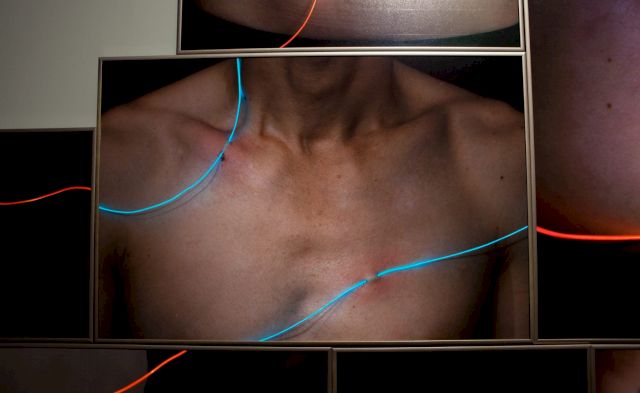 Hu Weiyi, Flirt, mixed media installation (detail), 2014