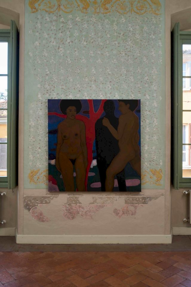 Sahara Longe, Nudes III, 2021, oil on jute, 150 x 160 cm