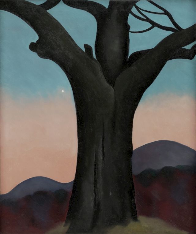 GEORGIA O’KEEFFEE, THE CHESTNUT TREE – GREY, 1924. Oil on canvas, 91.44 x 76.2 cm.
Myron Kunin Collection of American Art, Minneapolis, MN
© Georgia O’Keeffe Museum / 2021, ProLitteris, Zurich
. Photo: Minneapolis Institute of Art