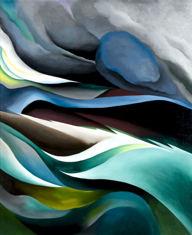 GEORGIA O’KEEFFE, FROM THE LAKE NO. 1, 1924. Oil on canvas, 91.4 cm x 76.2
Des Moines Art Center, Nathan Emory Coffin Collection, purchased with funds from the Coffin Fine Arts Trust, 1984
© Georgia O’Keeffe Museum / 2021, ProLitteris, Zurich
. Photo: Rich Sanders, Des Moines