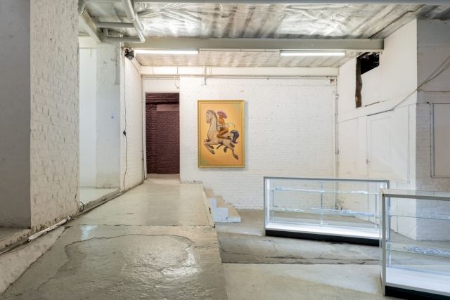 Fabián Cháirez, La Revolución, 2015 and detail of Nina Beier, Liquid Assets (Zapata), 2013