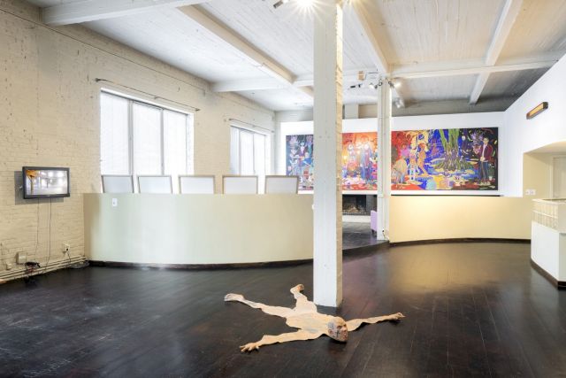 Amexica - Exhibition View (with works by Renato Garza Cervera, Arturo Hernández Alcazar & Giovanni Fabián Guerrero)