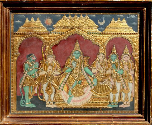 OLD TANJORE WORK, Ram Darbar
