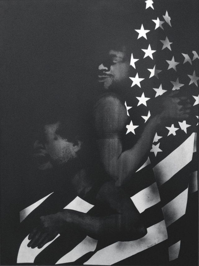 DAVID HAMMONS, Black First, America Second, 1970. © David Hammons